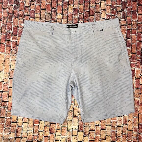 Travis Mathew Sz 42 Street Art Heather Bel Air Blue Eco Collection Shorts $89.95 - Picture 2 of 6